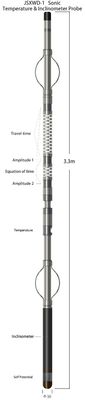 125555μS/M Sonic Temperture Inclinometer Probe With Pt100 Sensor